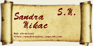 Sandra Mikać vizit kartica